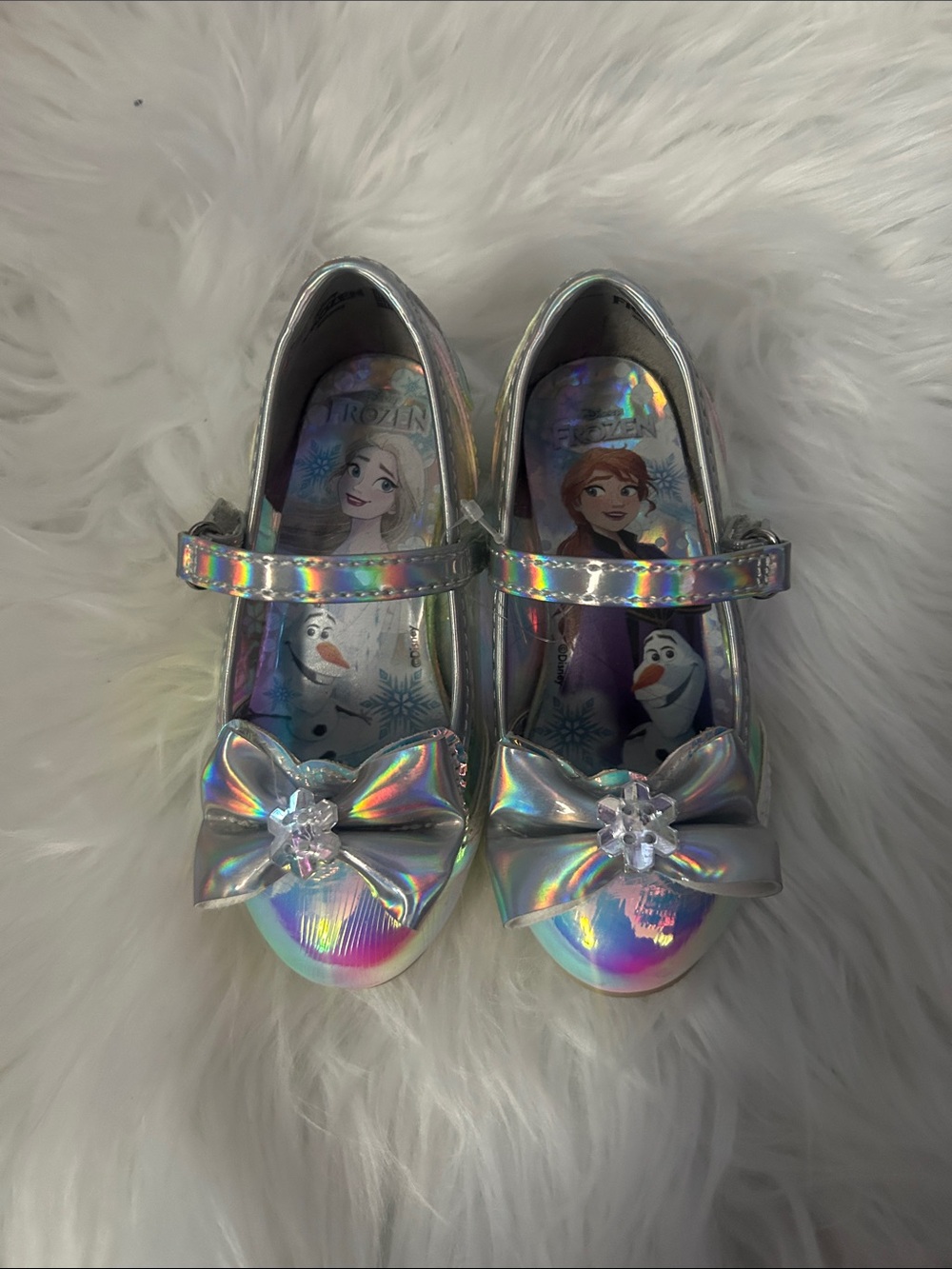 Toddler silver Disney frozen heels size 7